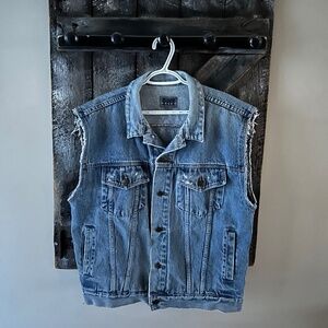 Men's Vintage Denver Hayes Stone Wash Denim Vest